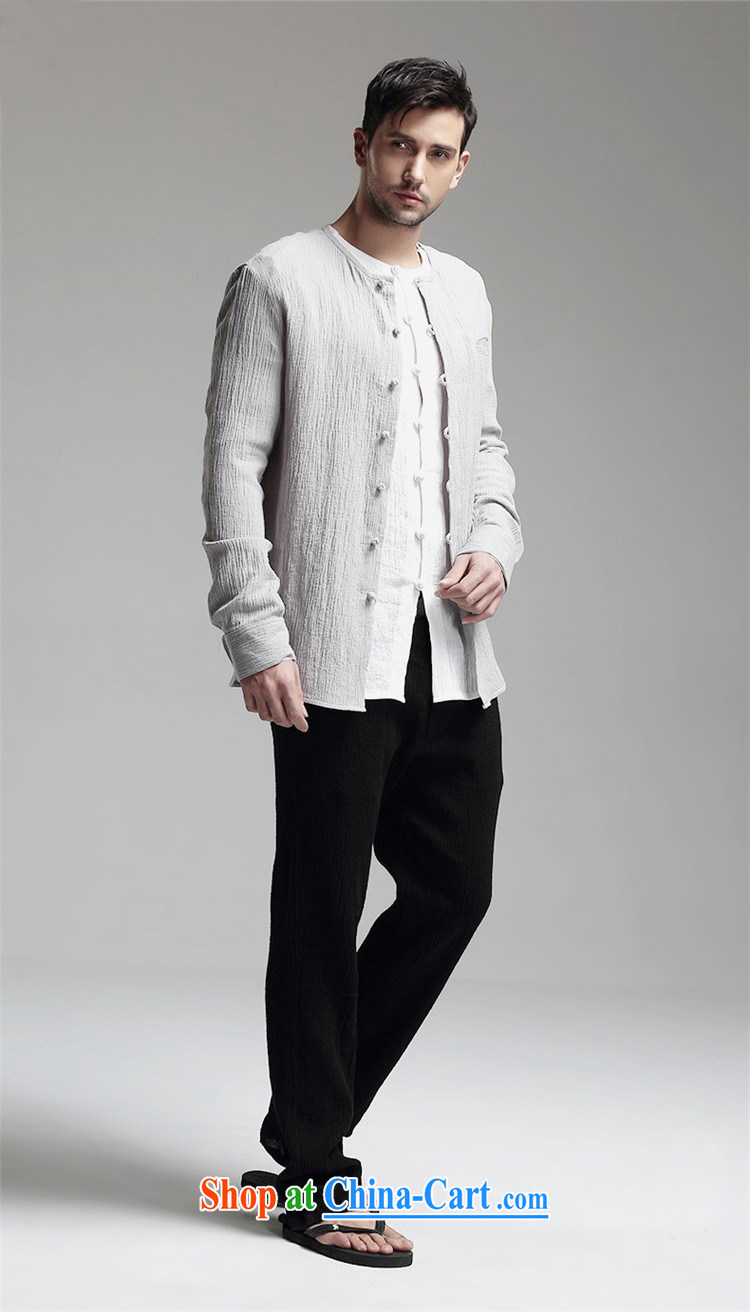 The TSU defense (Azouari) China wind men's long-sleeved linen/cotton shirt beauty and Leisure round-collar wrinkle the Light Gray XXXXL is a custom is not-for-pictures, price, brand platters! Elections are good character, the national distribution, so why buy now enjoy more preferential! Health