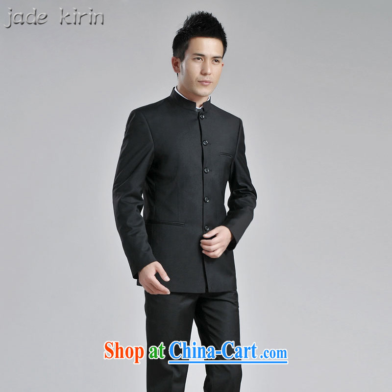 Youth smock package men and Chinese Wind and Korean tide perfect with the Chinese Government for Korean Beauty groom's wedding performances ZS serving 120,101 black 175/XL, jade kirin, shopping on the Internet