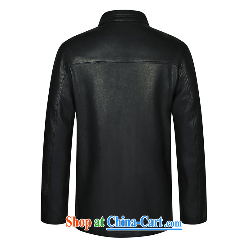 Kim Jong-il-ho in the 2015 Spring and Autumn and new, older men and the new leather beauty from hot T-shirt atmosphere with his father, for leisure embroidery XL Tang jackets black 190, Kim Ho-AD, and shopping on the Internet