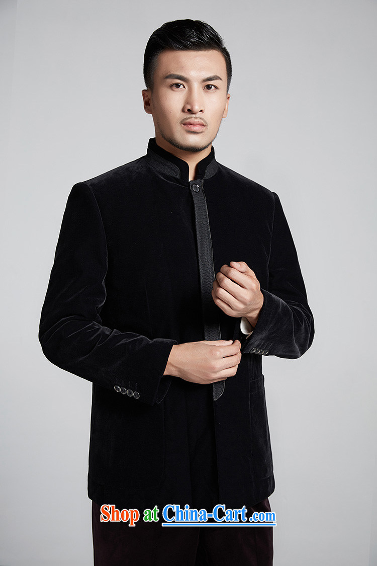 De-tong William champion 2015 autumn and winter handsome improvement for the smock jacket and tie stylish beauty men's Chinese China wind male black XXXL pictures, price, brand platters! Elections are good character, the national distribution, so why buy now enjoy more preferential! Health