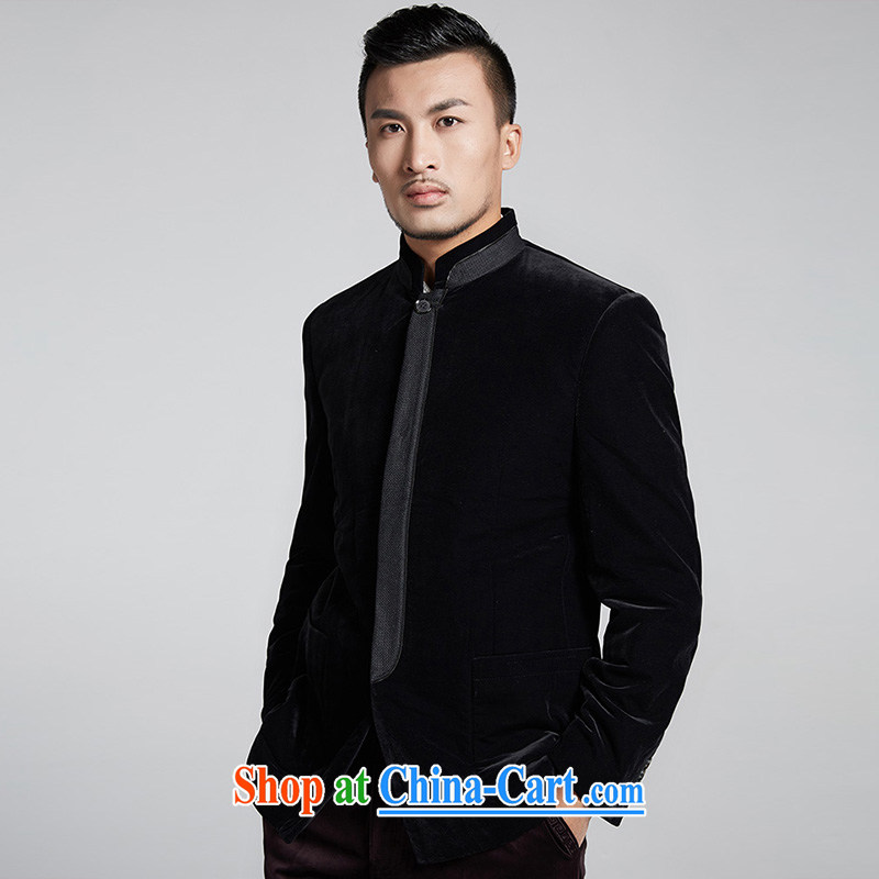De wind turbine hall champion Michael fall 2015 winter handsome improvement for the smock jacket and tie and stylish beauty men's Chinese China wind male black XXXL, de-tong, shopping on the Internet