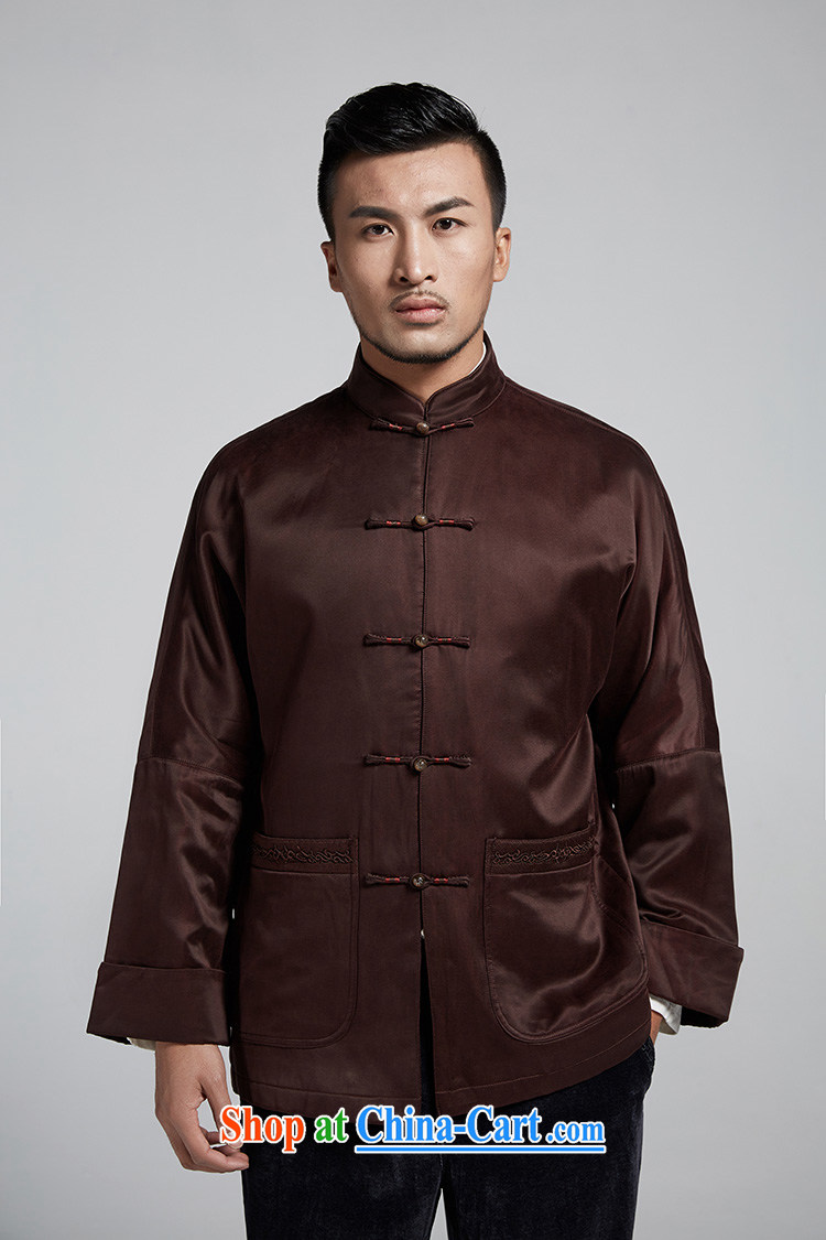 De wind the in your older upscale Chinese men's jacket 2015 autumn and winter, Chinese two cuff casual parka brigades