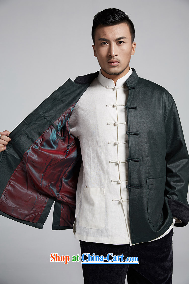 De-tong-gon, upscale knitting ripstop taffeta overlay style improved lint-free cloth and cuff-tang jackets elegant original China wind male 2015 autumn and winter, green XXXL pictures, price, brand platters! Elections are good character, the national distribution, so why buy now enjoy more preferential! Health