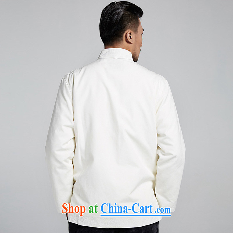Wind, as well as church day pure white improved Chinese men's parka brigades