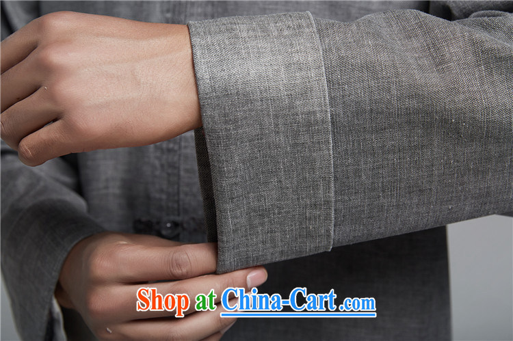 De-Tong Fuk, linen Chinese men's 2015 spring jacket Chinese T-shirt Chinese wind National wind men's dark gray, Yi XXXL pictures, price, brand platters! Elections are good character, the national distribution, so why buy now enjoy more preferential! Health
