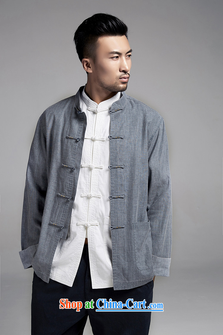 De-TONG HIN Leong Che-hung, older men Tang jackets thin Chinese-buckle up for men's T-shirt Chinese style spring and autumn 2015, long-sleeved gray L pictures, price, brand platters! Elections are good character, the national distribution, so why buy now enjoy more preferential! Health