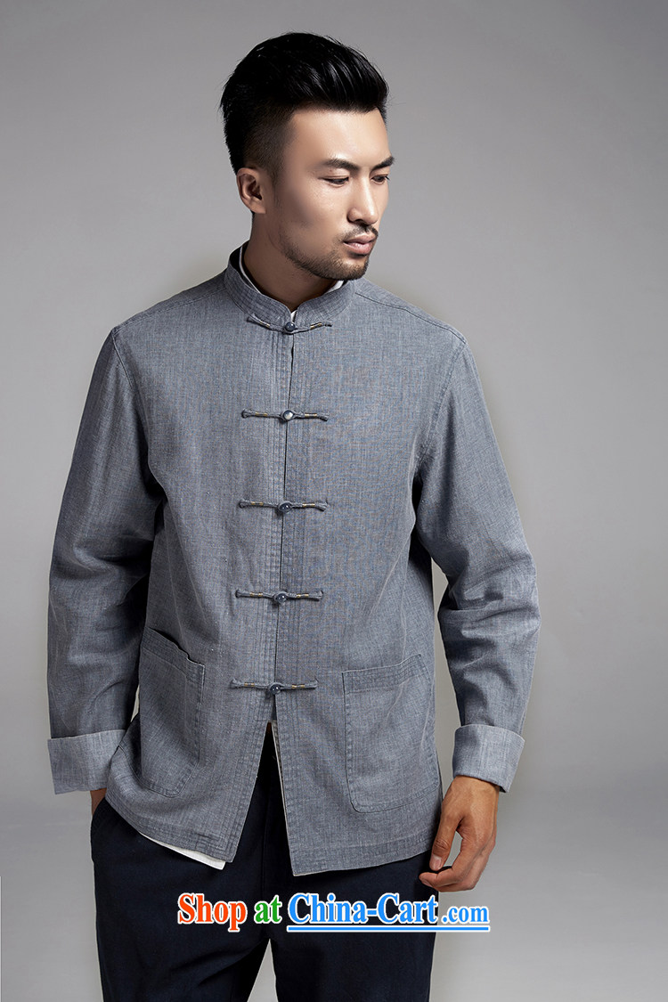 De-TONG HIN Leong Che-hung, older men Tang jackets thin Chinese-buckle up for men's T-shirt Chinese style spring and autumn 2015, long-sleeved gray L pictures, price, brand platters! Elections are good character, the national distribution, so why buy now enjoy more preferential! Health