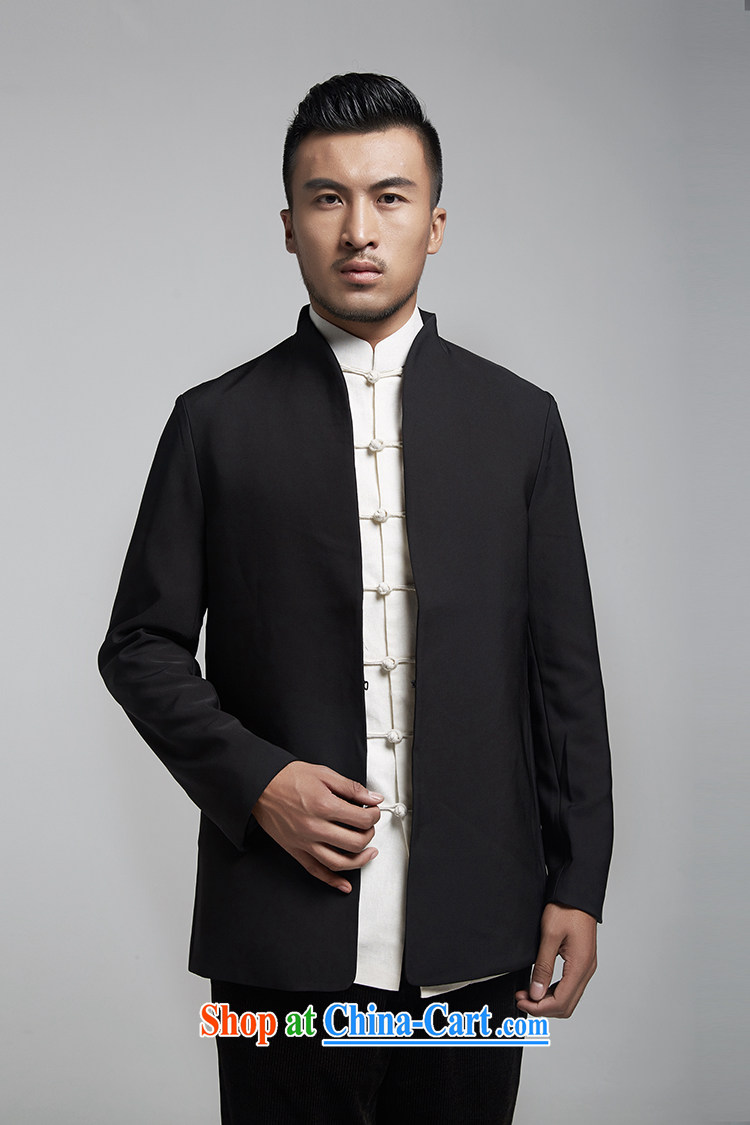 De-tong Han Yong men's Chinese Dress Chinese wind cultivating long-sleeved jacket Dinner hosted wedding T-shirt black XXXL pictures, price, brand platters! Elections are good character, the national distribution, so why buy now enjoy more preferential! Health