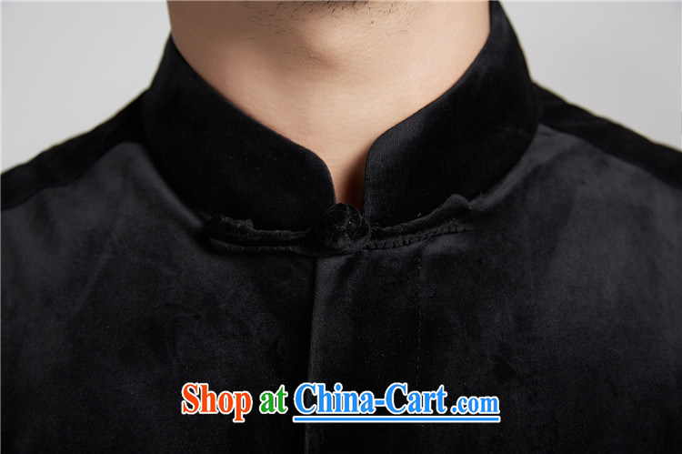 De-tong Tsz winter Chinese male Chinese wind spring 2015 long-sleeved jacket men's T-shirt black, the black XXXL pictures, price, brand platters! Elections are good character, the national distribution, so why buy now enjoy more preferential! Health
