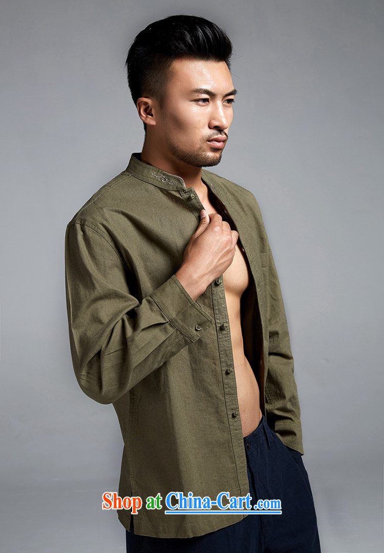 De-tong P. Xuan cotton the long-sleeved T-shirt Chinese, for men's Tang in older men's boutique China wind forces green XXXL pictures, price, brand platters! Elections are good character, the national distribution, so why buy now enjoy more preferential! Health
