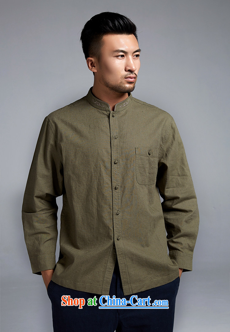 De-tong P. Xuan cotton the long-sleeved T-shirt Chinese, for men's Tang in older men's boutique China wind forces green XXXL pictures, price, brand platters! Elections are good character, the national distribution, so why buy now enjoy more preferential! Health