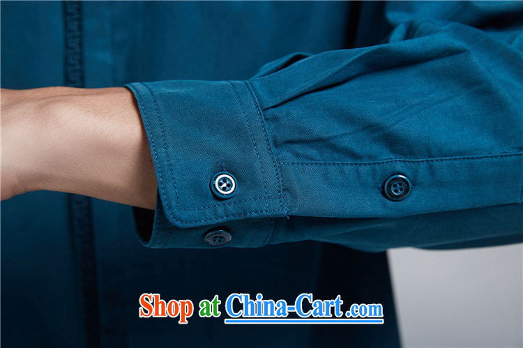 De-Tong Jun 2015 world import day, Chinese men's long-sleeved T-shirt fall and winter Youth Chinese solid T-shirt Chinese style men's clothing Chinese clothing blue 50 pictures, price, brand platters! Elections are good character, the national distribution, so why buy now enjoy more preferential! Health