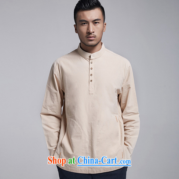 De-church networks fall 2015 cotton muslin long-sleeved Chinese men's T-shirt Chinese, for sweater with side pockets yellow 52 pictures, price, brand platters! Elections are good character, the national distribution, so why buy now enjoy more preferential! Health