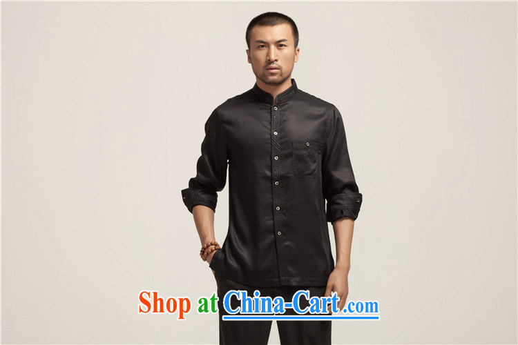 De-TONG HIN headquarters, China for embroidery men's shirts long-sleeved 2015 spring shirts imported fabrics boutique China wind male black XXL pictures, price, brand platters! Elections are good character, the national distribution, so why buy now enjoy more preferential! Health