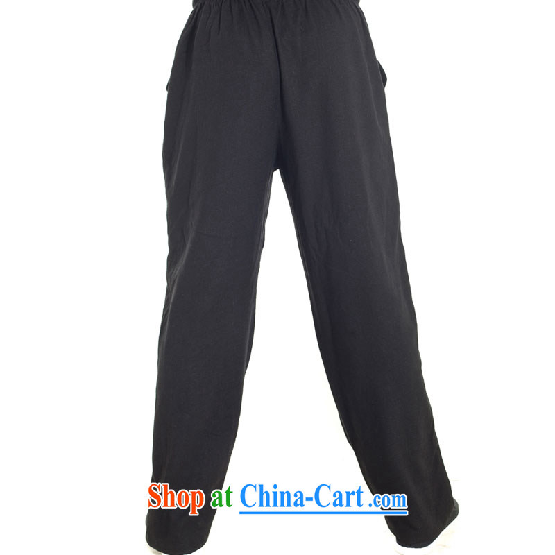 De-tong wind 2015 linen Chinese summer men's trousers loose pants Chinese pant elastic original Chinese wind male black XXL, wind, and, on-line shopping