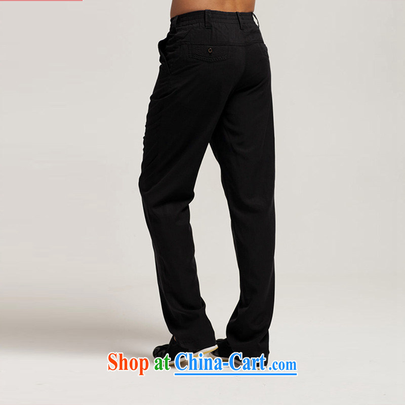 De-tong day line 2015 days, Chinese men's trousers Chinese elasticated trousers in summer, ultra-china wind trousers black XXXL, de-tong, and shopping on the Internet