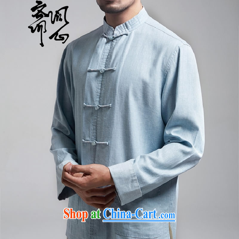 Ask a vegetarian _the health of spring loaded new men's Chinese thin coat of color-charge-back, for Chinese 1837 light blue XXL