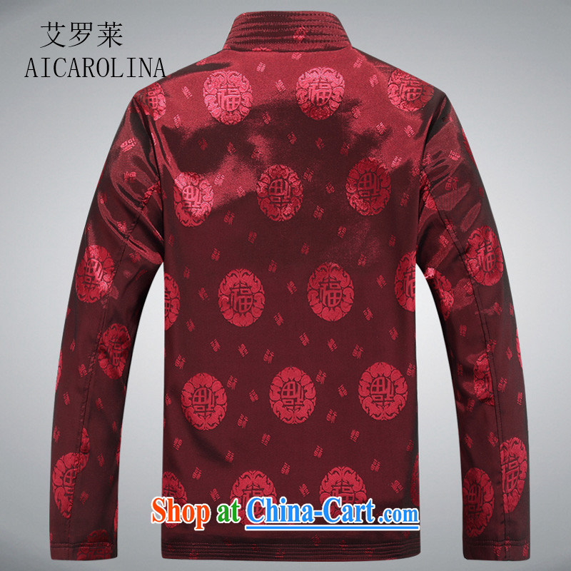 The Spring and Autumn Period, the men's Chinese elderly in elderly quilted coat men's winter grandfather Chinese jacket Chinese red XXXL, AIDS, Tony Blair (AICAROLINA), shopping on the Internet