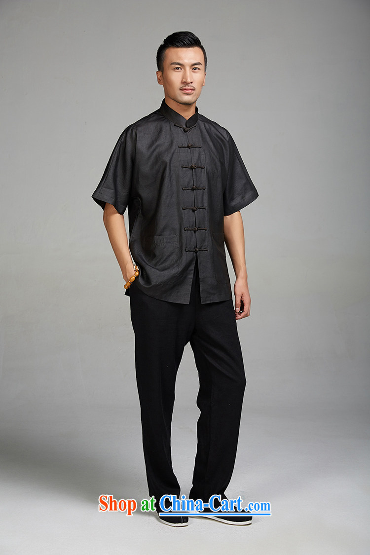 De-TONG HIN Canada silk fragrant cloud yarn Chinese short-sleeve Chinese shirt lightweight and comfortable Chinese Wind and summer 2015 black XXXL pictures, price, brand platters! Elections are good character, the national distribution, so why buy now enjoy more preferential! Health