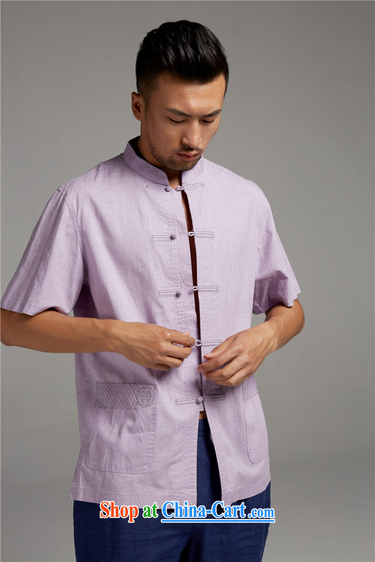 De-tong Standard & Poors Chu cotton MA, for Chinese short-sleeved men's Chinese summer 2015 new Chinese wind and light gray XL pictures, price, brand platters! Elections are good character, the national distribution, so why buy now enjoy more preferential! Health