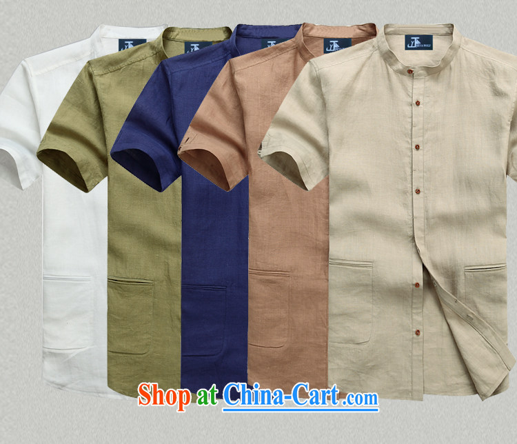 Jack And Jacob - Wolf JIEYA - WOLF tang on men's short-sleeve premium linen summer Solid Color simple T-shirt small collar shirt, men's boxed kit, Jacob hit mine and yellow 190/XXXL pictures, price, brand platters! Elections are good character, the national distribution, so why buy now enjoy more preferential! Health