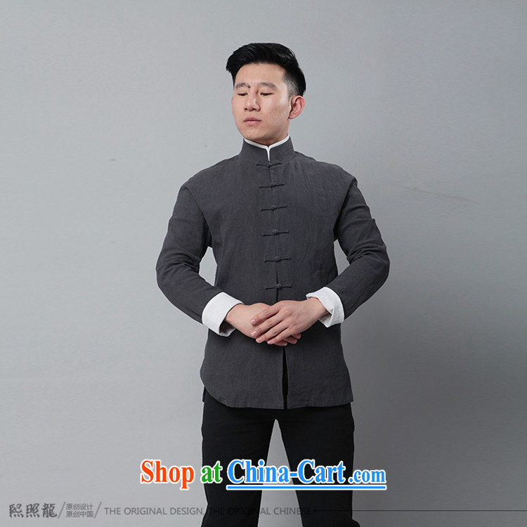 Mr Chau Tak-hay, as new, double-decker high collar long-sleeved men's Chinese shirt jacket cotton Ma China wind Tang with deep red S pictures, price, brand platters! Elections are good character, the national distribution, so why buy now enjoy more preferential! Health