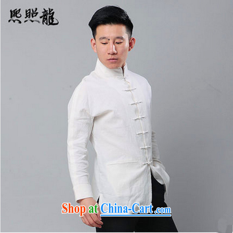 Mr Chau Tak-hay, as new, double-decker high collar long-sleeved men's Chinese shirt jacket cotton Ma China wind Tang with deep red S, Hee-snapshot lung (XZAOLONG), online shopping