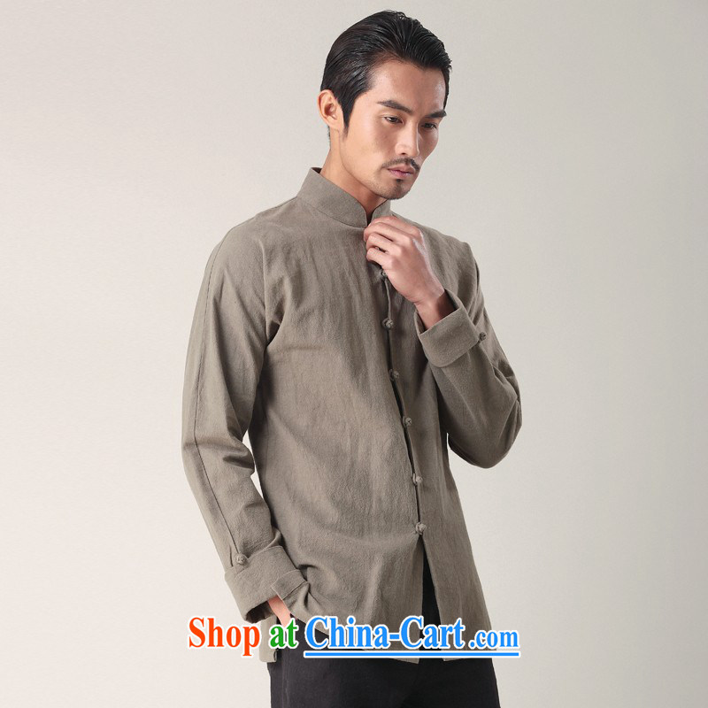 Mr Chau Tak-hay, Snapshot New Men Chinese men's long-sleeved the forklift truck the cotton shirt China wind stylish, and the multi-color collar shirt deep red XL, Hee-snapshot lung (XZAOLONG), on-line shopping