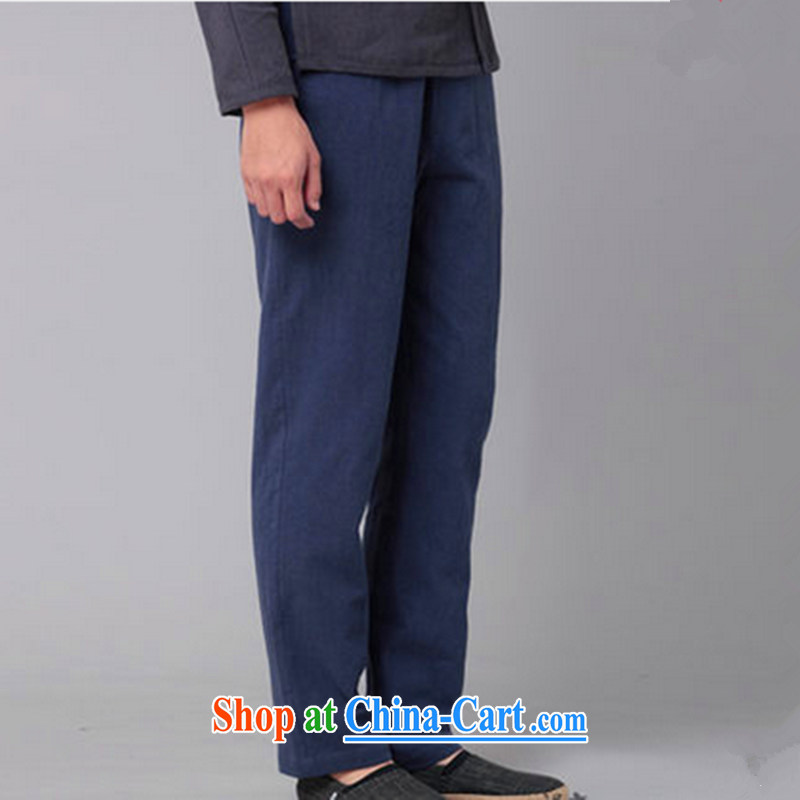 Hee-snapshot Dragon Chinese wind leisure trousers and cotton the commission has been the pants Chinese men's casual pants dark gray XL, Hee-snapshot lung (XZAOLONG), online shopping