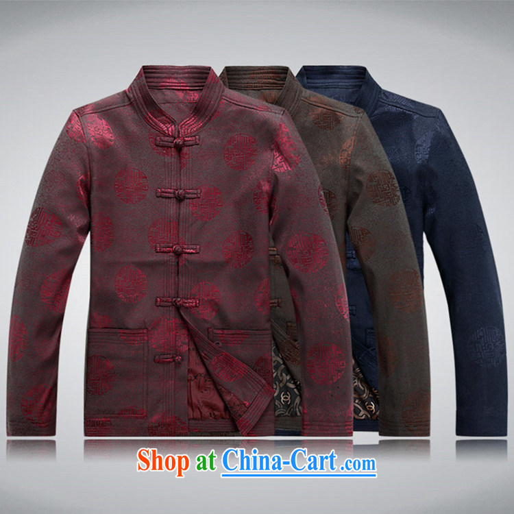 The more the Chinese male, older Chinese men quilted coat jacket older Tang jackets men's Chinese Spring Loaded birthday dark blue XXL pictures, price, brand platters! Elections are good character, the national distribution, so why buy now enjoy more preferential! Health