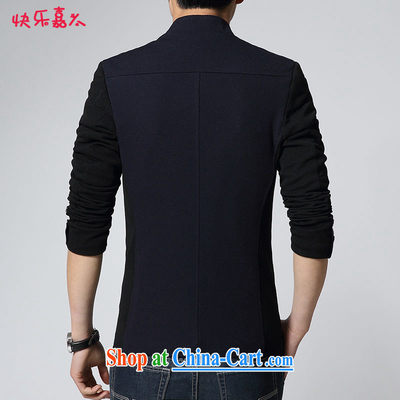 2015 Korean men's leisure and business suits for 5801 blue XXXL, happy, and, shopping on the Internet