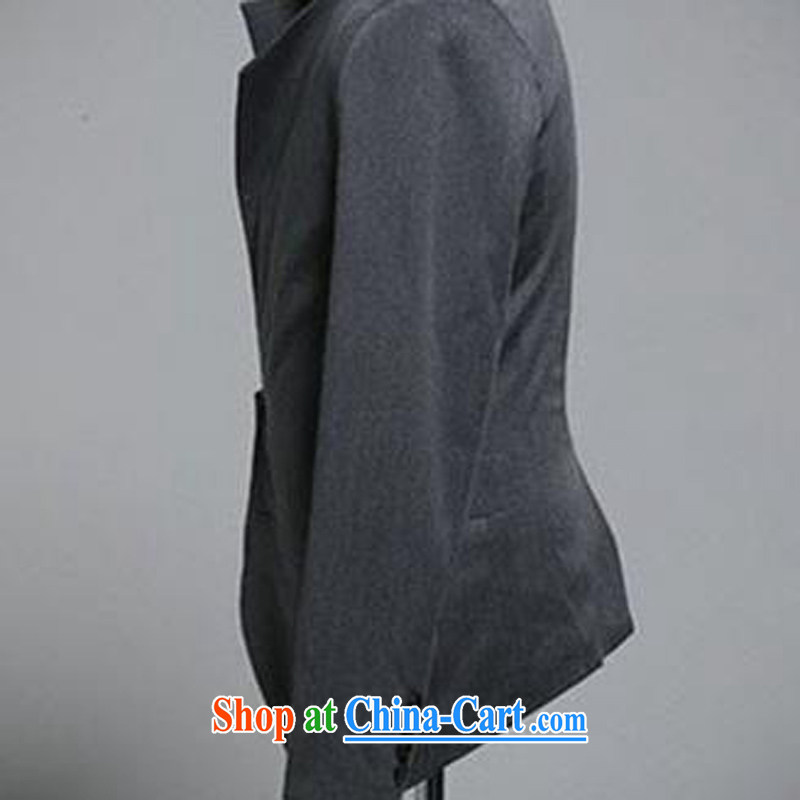 Yang Yi 20,154 quarter shall not rule the collar and cultivating smock personalized Zhongshan jacket men's silky gray XXL, Yang Yi, shopping on the Internet