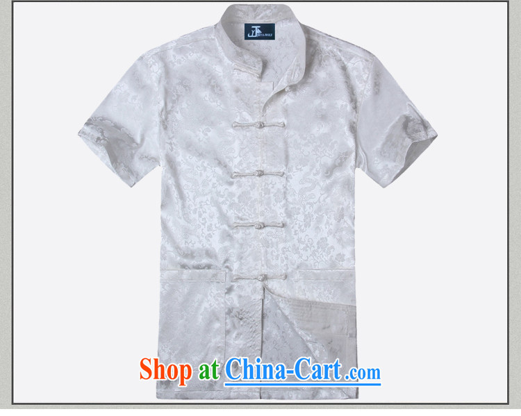 Jack And Jacob - Wolf JIEYA - WOLF new Chinese men's short-sleeved summer silk Golden Dragon figure handcrafted Tray Port Tai Chi set, pants white shirt A 185/XXL pictures, price, brand platters! Elections are good character, the national distribution, so why buy now enjoy more preferential! Health