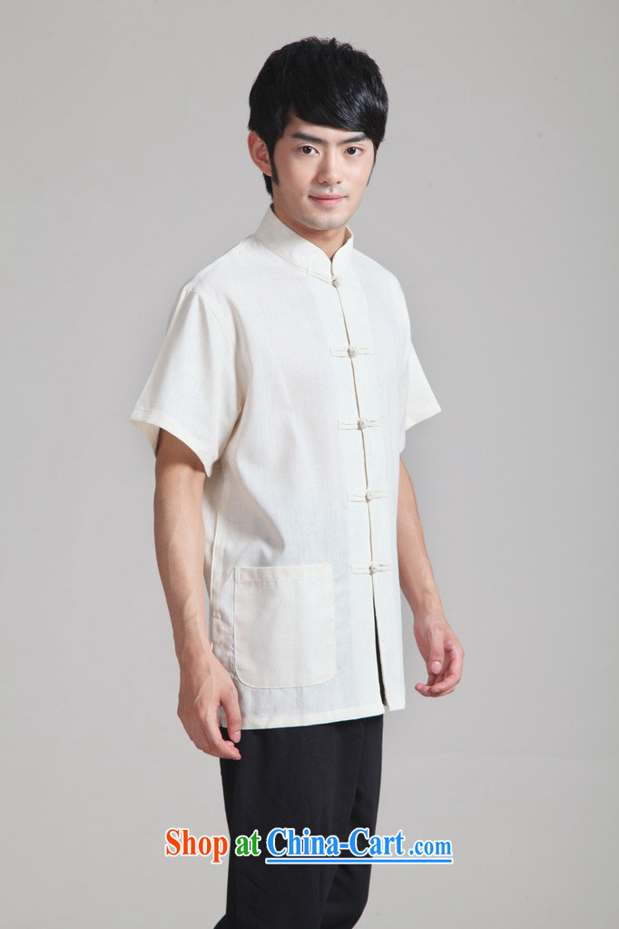 spend the summer new male Chinese Chinese T-shirt National Men's uniforms kung fu T-shirt cotton the Chinese short sleeve with black trousers Kit 3 XL pictures, price, brand platters! Elections are good character, the national distribution, so why buy now enjoy more preferential! Health
