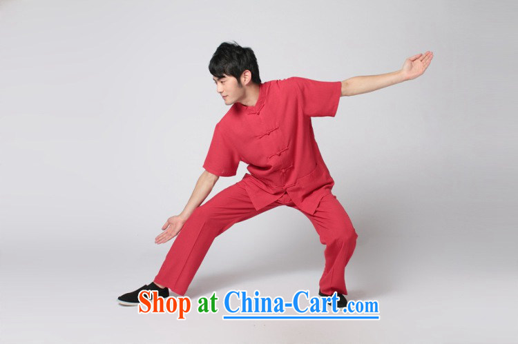 Dan smoke summer New Men's short-sleeve Chinese Tai Chi uniforms used boxing kung fu shirt the howling ghost cotton the soft Satin short-sleeve kit wine red kit wine red kit 3 XL pictures, price, brand platters! Elections are good character, the national distribution, so why buy now enjoy more preferential! Health