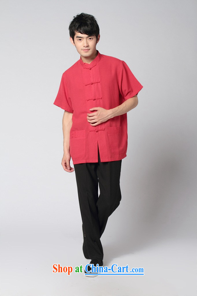 Dan smoke summer New Men's short-sleeve Chinese Tai Chi uniforms used boxing kung fu shirt the howling ghost cotton the soft Satin short-sleeve kit wine red kit wine red kit 3 XL pictures, price, brand platters! Elections are good character, the national distribution, so why buy now enjoy more preferential! Health