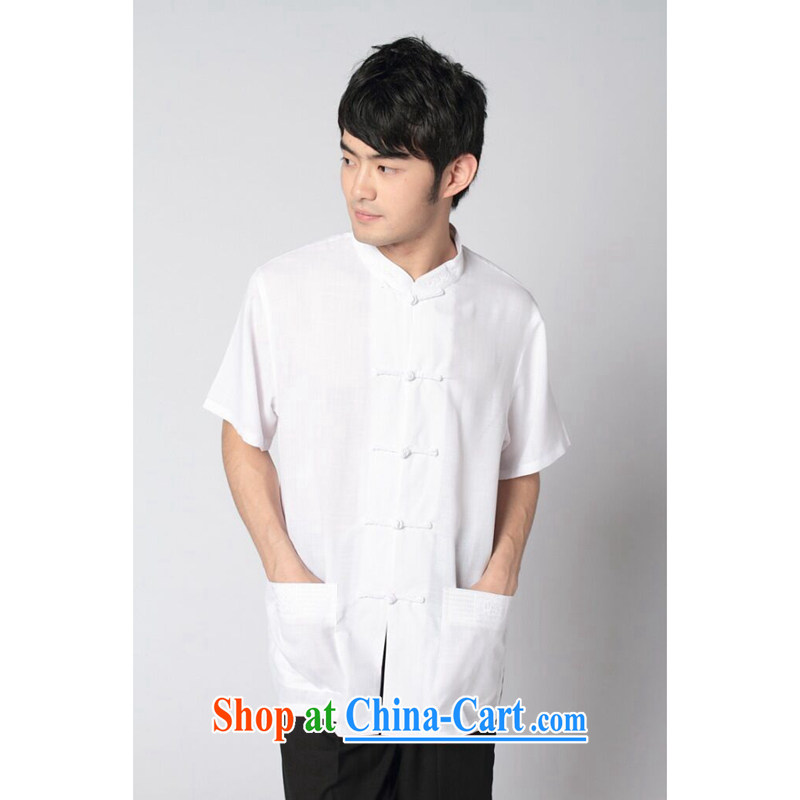 Take the male Chinese summer new short-sleeved tang on Tai Chi uniforms kung fu Kit Chinese, for the howling ghost cotton the soft Satin Tang with black trousers Kit 3 XL, figure, and shopping on the Internet