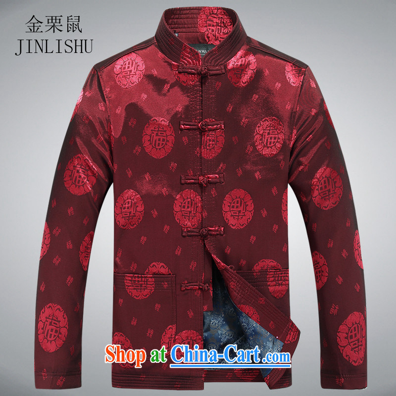 The chestnut mouse China wind spring and new, well-being and short field in older long-sleeved jacket T-shirt red XXL, the chestnut mouse (JINLISHU), and, on-line shopping