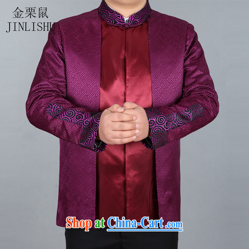 Vladimir Putin the new spring and autumn and the Chinese Tang long-sleeved jacket Chinese leisure older male purple XXXL, Beijing (JOE OOH), and, on-line shopping