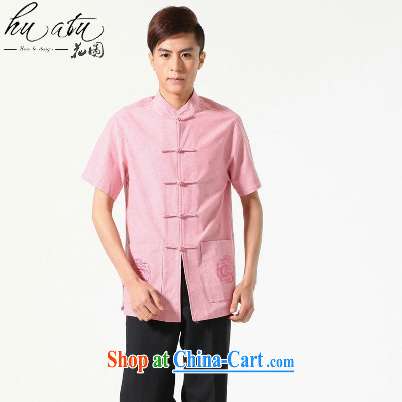 Take the original male Chinese summer, new Chinese clothing, cotton for the comfortable and relaxing, Tang is a short-sleeved shirt picture color 3XL, figure, and, on-line shopping