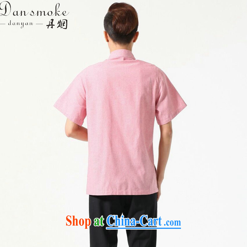 Dan smoke original male Chinese summer, new Chinese clothing, cotton for the comfortable and relaxing, Chinese short-sleeved shirt picture color L, Bin Laden smoke, shopping on the Internet