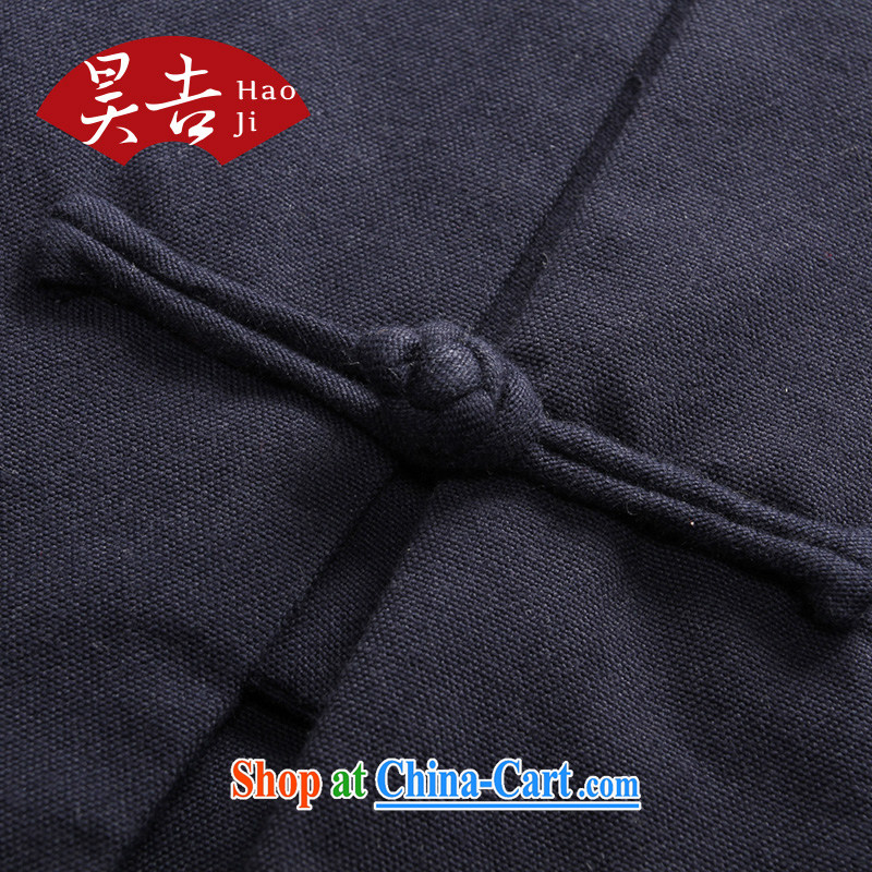 Hao, middle-aged and older men and new Chinese spring and summer cotton long-sleeved-tie, for Chinese China wind father Father is blue 180, Ho-gil, shopping on the Internet