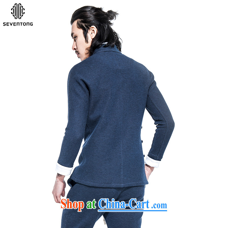 Fujing Qipai Tang China wind Air layer continued bondage trim the flap is withholding the service men improved Chinese Chinese jacket retro light gray XL pre-sale 7 Day Shipping, Fujing Qipai Tang (Design seventang), and, on-line shopping