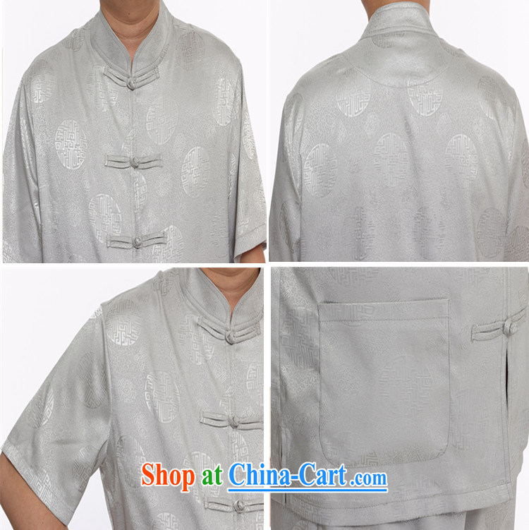 Princess Selina CHOW in male-tang load package summer thin China wind-buckle old men short-sleeve Tang replacing kit Dad T-shirt with the River During the Qingming Festival, silver 180 pictures, price, brand platters! Elections are good character, the national distribution, so why buy now enjoy more preferential! Health
