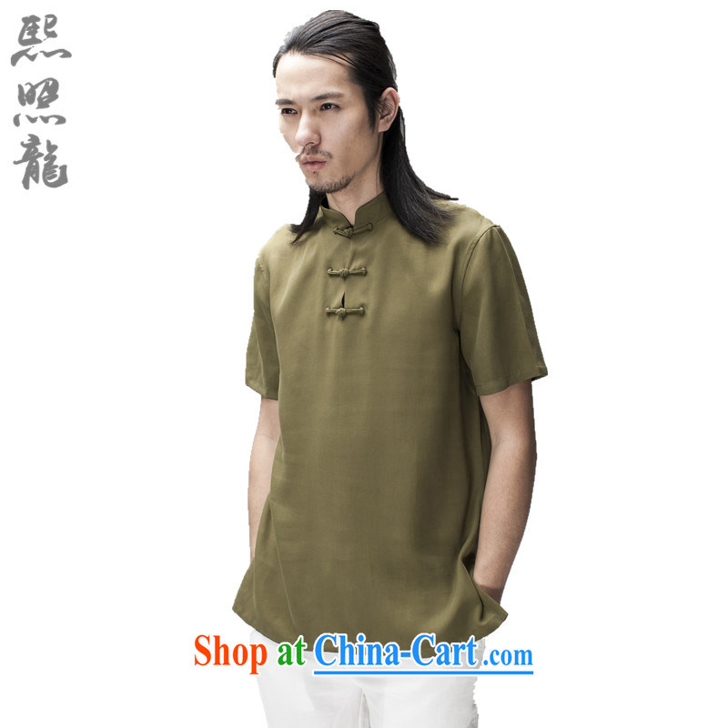 Mr Chau Tak-hay But Absalom. Tony Blair, to take men's short-sleeved cold Tang with pendent-tie China wind fashion, short-sleeved T-shirt white XL, Hee-snapshot lung (XZAOLONG), online shopping