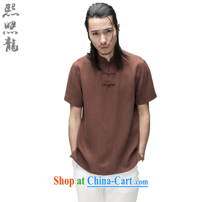 Mr Chau Tak-hay But Absalom. Tony Blair, to take men's short-sleeved cold Tang with pendent-tie China wind fashion, short-sleeved T-shirt white XL, Hee-snapshot lung (XZAOLONG), online shopping