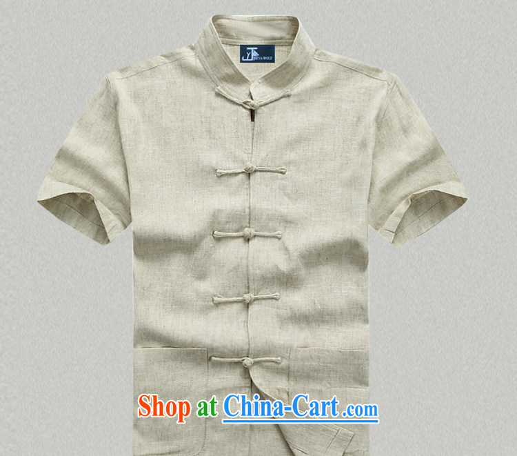 Jack And Jacob - Wolf JIEYA - WOLF tang on men's short-sleeve kit summer advanced linen Solid Color men's Tang is short-sleeve kit cotton Ma Jie, Jacob hit mine dark gray a190/XXXL pictures, price, brand platters! Elections are good character, the national distribution, so why buy now enjoy more preferential! Health