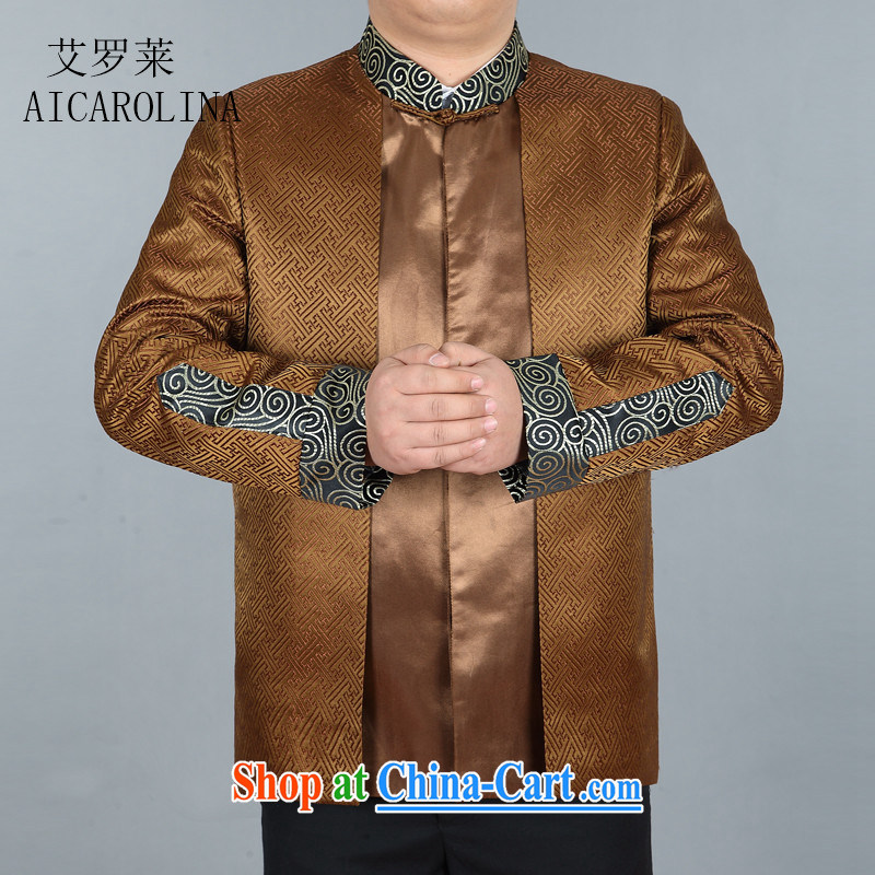 The spring, male Chinese Chinese Dress smock spring loaded shawl Chinese gold XXXL, AIDS, Tony Blair (AICAROLINA), shopping on the Internet