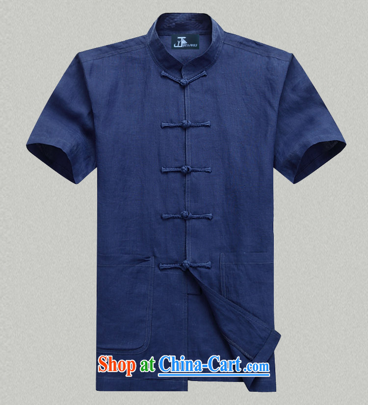 Jack And Jacob - Wolf JIEYA - WOLF new kit Chinese men's short-sleeved summer linen solid color simple Kit, China wind men's shirts with holes blue a 180/XL pictures, price, brand platters! Elections are good character, the national distribution, so why buy now enjoy more preferential! Health
