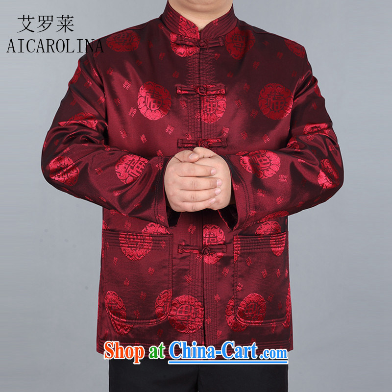 The spring, the male Tang jackets long-sleeved T-shirt Chinese, for national wind holiday gift festive red XXXL, AIDS, Tony Blair (AICAROLINA), shopping on the Internet